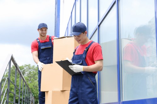 Modern moving trucks used by Storage Soho