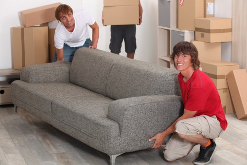 Interior view of spacious storage units