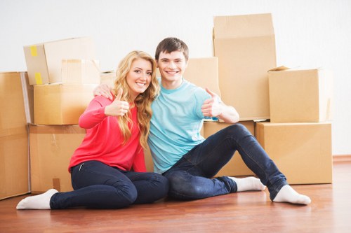 Storage Soho team efficiently packing office items
